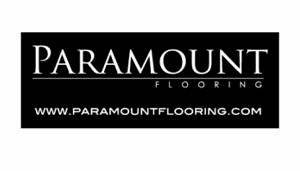 The image showcases the Paramount Flooring logo, with the company's name in capital letters and its website URL 