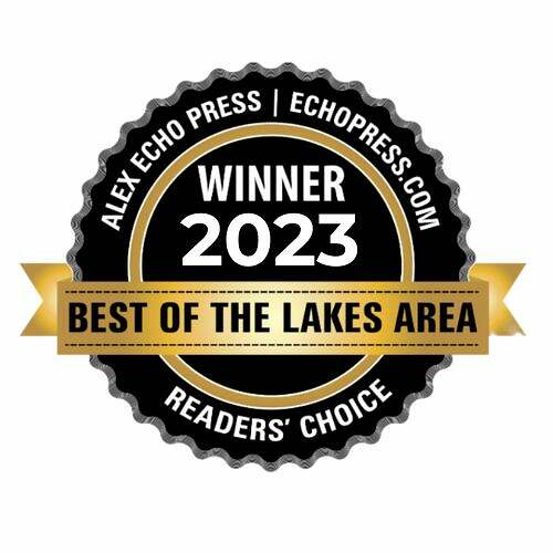 2023 readers' choice award for best of the lakes area by alex echo press.