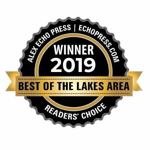 Seal of excellence with the inscription "winner 2019 - best of the lakes area - readers' choice" from the alex echo press.