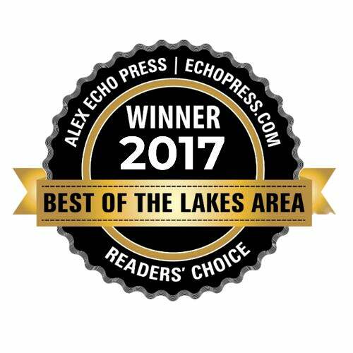 Seal of excellence: winner 2017 - best of the lakes area, as chosen by readers of the echo press (echopress.com).